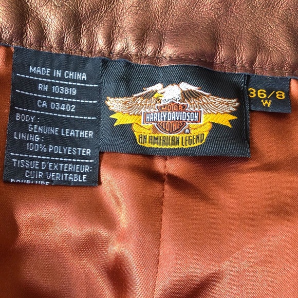 Harley Davidson copper color studded leather pant - Picture 7 of 7